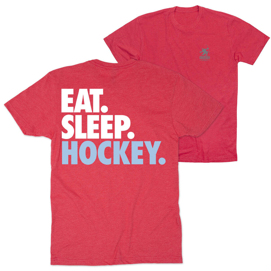 Hockey Short Sleeve T-Shirt - Eat. Sleep. Hockey (Back Design)
