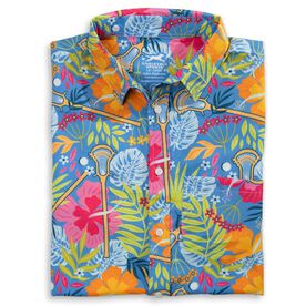 Lacrosse Performance Short Sleeve Button Down Shirt - Aloha