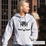 Hockey Hooded Sweatshirt - Hockey Helmet Skull