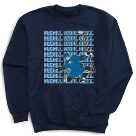 Hockey Crewneck Sweatshirt - Dangle Snipe Celly Player