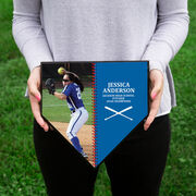 Softball Home Plate Plaque - Player Photo Stitch