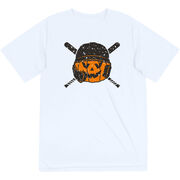 Baseball Short Sleeve Performance Tee - Helmet Pumpkin