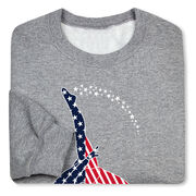 Gymnastics Crewneck Sweatshirt - Stars and Stripes Gymnast