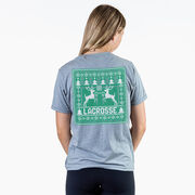 Lacrosse Short Sleeve Tee - Lacrosse Christmas Knit (Back Design)