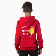 Tennis Hooded Sweatshirt - Servin' Aces (Back Design)