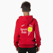 Tennis Hooded Sweatshirt - Servin' Aces (Back Design)