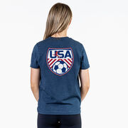 Soccer Short Sleeve T-Shirt - Soccer USA (Back Design)