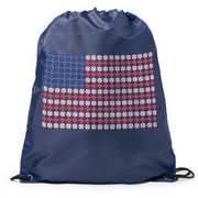 Baseball Drawstring Backpack Patriotic Baseball