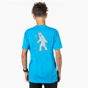 Guys Lacrosse Short Sleeve T-Shirt - Yeti (Walking) (Back Design)