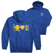 Softball Hooded Sweatshirt - Love To Play (Back Design)
