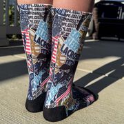 Guys Lacrosse Graphic Flex Mid-Calf Socks - Lacrosse Life
