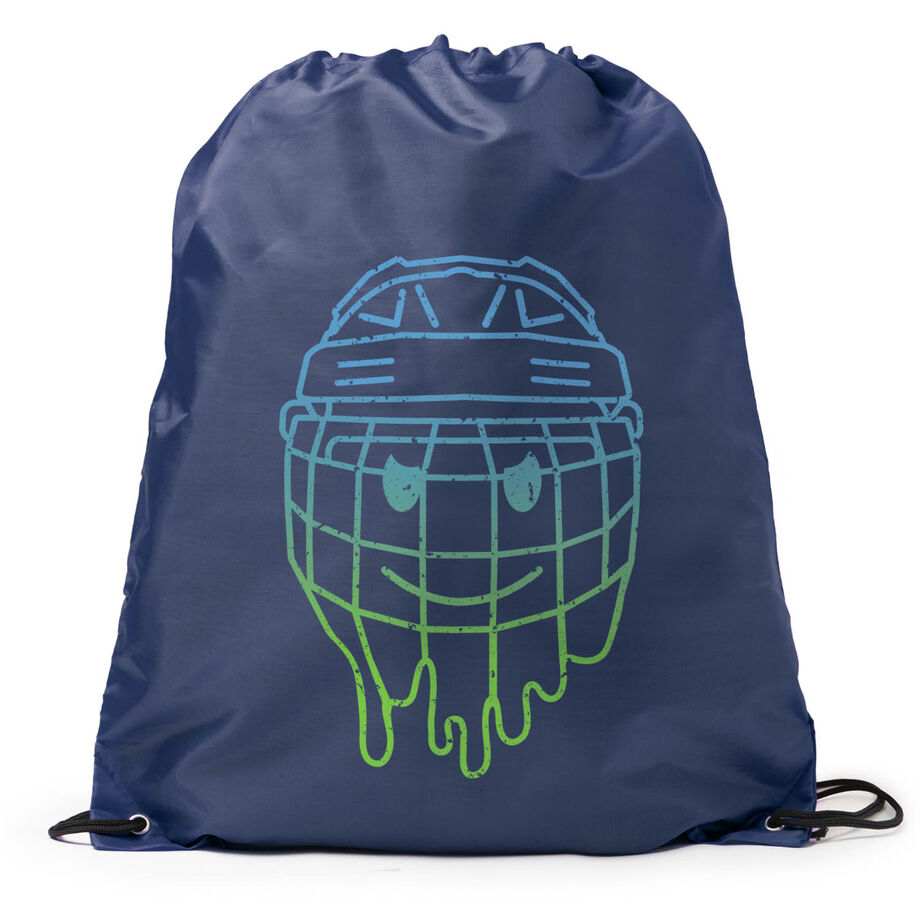 Hockey Drawstring Backpack - Have An Ice Day Smiley