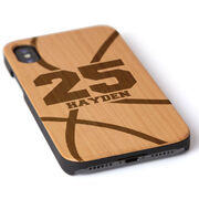 Basketball Engraved Wood IPhone&reg; Case - Personalized Basketball