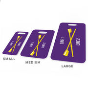 Crew Bag/Luggage Tag - Personalized Text with Crossed Oars