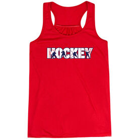 Hockey Flowy Racerback Tank Top - Hockey Life