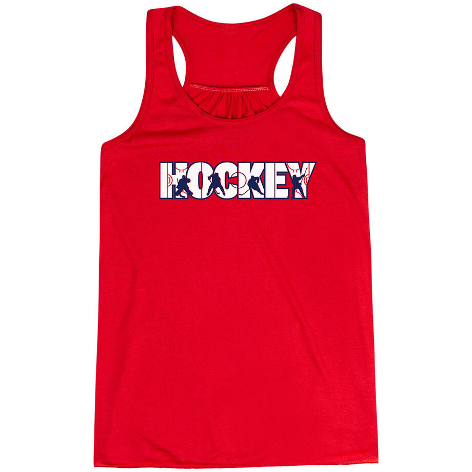 Hockey Flowy Racerback Tank Top - Hockey Life