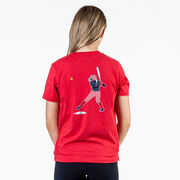 Softball Short Sleeve T-Shirt - Softball Star (Back Design)