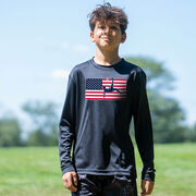 Soccer Long Sleeve Performance Tee - Patriotic Soccer