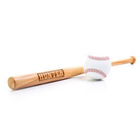 Engraved Mini Baseball Bat - Your Name