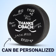 Hockey Puck - Thanks Coach