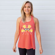 Girls Lacrosse Women's Flowy Racerback Tank Top - Goofy Turkey Player