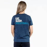Volleyball Short Sleeve T-Shirt - Eat. Sleep. Volleyball. (Back Design)