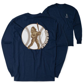 Baseball Tshirt Long Sleeve - Baseball Bigfoot (Back Design)