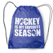 Hockey Drawstring Backpack - Hockey Is My Favorite Season