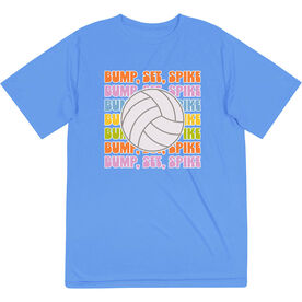 Volleyball Short Sleeve Performance Tee - Bump, Set, Spike