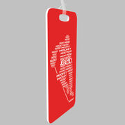 Hockey Bag/Luggage Tag - Personalized Hockey Words Male Player