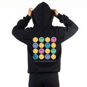 Softball Hooded Sweatshirt - Softball Makes Me Happy (Back Design)