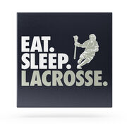 Guys Lacrosse Canvas Wall Art - Eat Sleep Lacrosse