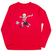 Soccer Long Sleeve Performance Tee - Skeleton Striker