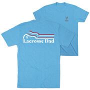 Guys Lacrosse Short Sleeve T-Shirt - Lacrosse Dad Sticks (Back Design)