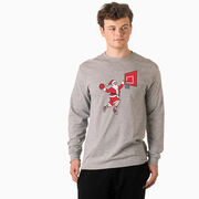 Basketball Tshirt Long Sleeve - Slam Dunk Santa