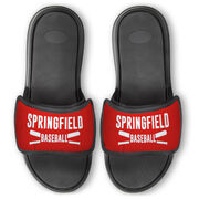 Baseball Repwell&reg; Slide Sandals - Personalized Team Name with Bats