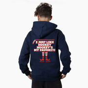 Hockey Hooded Sweatshirt - Hockey's My Favorite (Back Design)