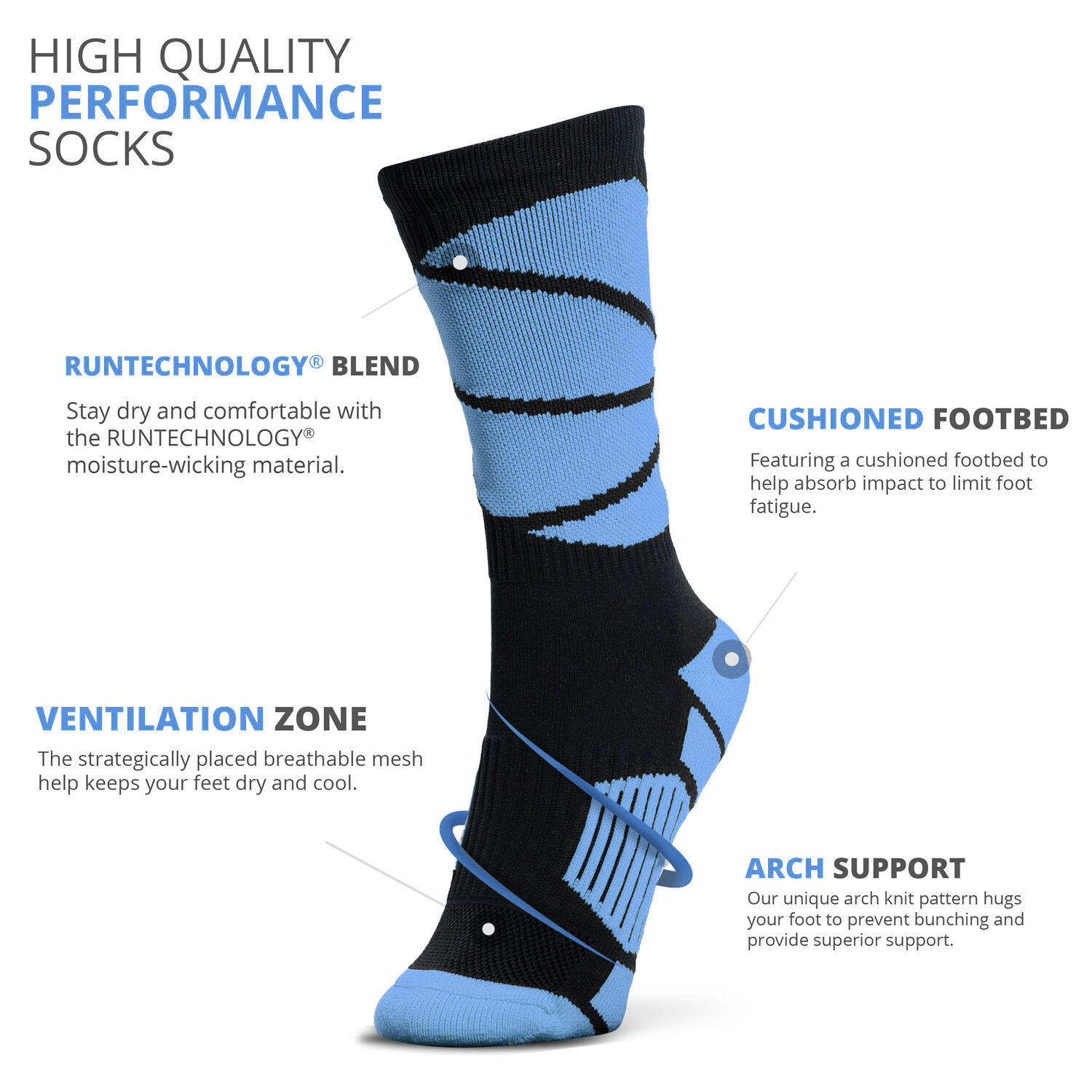 Carolina blue sales basketball socks