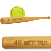 Engraved Mini Softball Bat - Team Name and Player Name