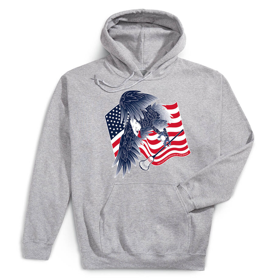 Guys Lacrosse Hooded Sweatshirt - Lacrosse Eagle