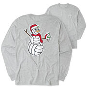 Volleyball Tshirt Long Sleeve - Serving Holiday Cheer (Back Design) 