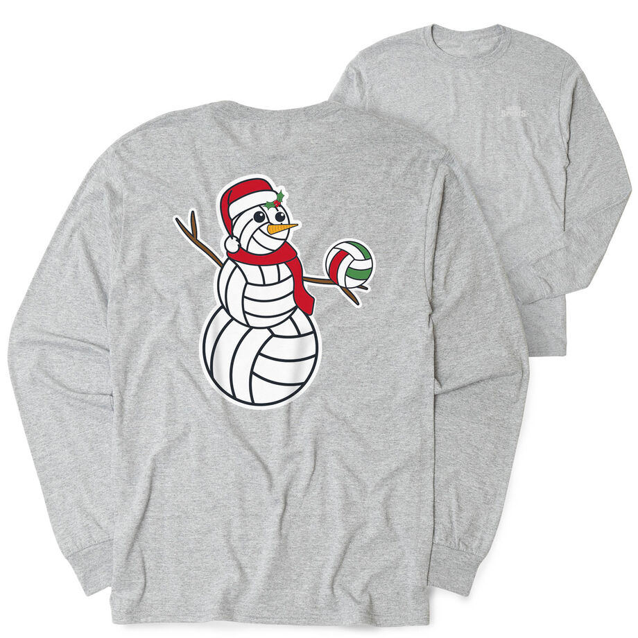 Volleyball Tshirt Long Sleeve - Serving Holiday Cheer (Back Design) 
