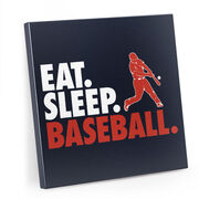 Baseball Canvas Wall Art - Eat Sleep Baseball