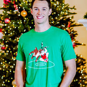 Wrestling T-Shirt Short Sleeve - Wrestling Reindeer