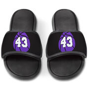 Basketball Repwell&reg; Slide Sandals - Basketball With Number