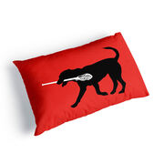 Guys Lacrosse Pillowcase - Max The Lax Dog