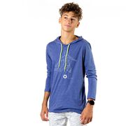 Men's Soccer Lightweight Hoodie - Soccer Guy Player Sketch