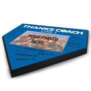 Softball Home Plate Plaque - Thank You Coach Photo Autograph