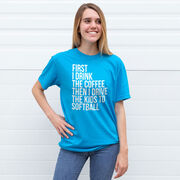 Softball Short Sleeve T-Shirt - Then I Drive The Kids To Softball