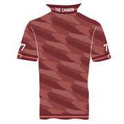 Custom Team Short Sleeve Polo Shirt - Football Brushstroke